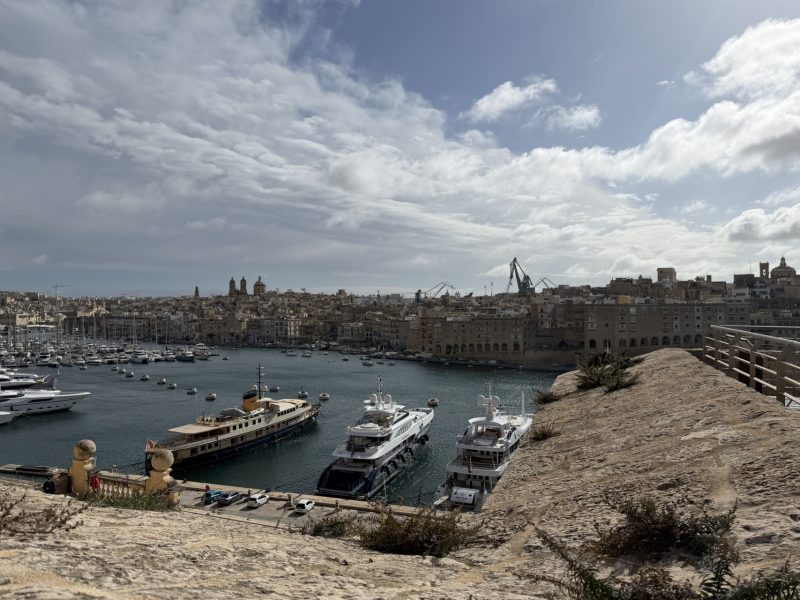 View of the marina and harbour from St Angelo's Fort